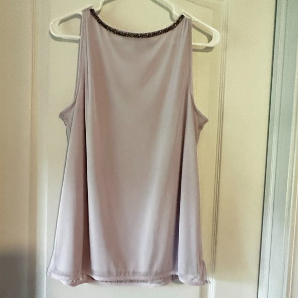 WHBM Women's Beaded Tank Lavender and Silver Size M EUC - Picture 4 of 4